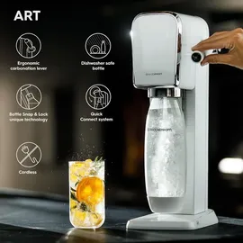 Sodastream Art white + Kunststoffflasche + CO2-Zylinder