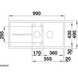 Blanco Metra 6 S-F anthrazit + Excenterbetätigung