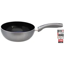 ELO Wok und Pastapfanne 20cm Ducato", silber (silberfarben, schwarz), H:7cm Ø:20cm, Pfannen, Wok, Induktion