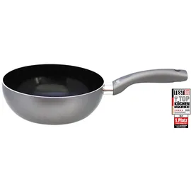 ELO Wok und Pastapfanne 20cm Ducato", silber (silberfarben, schwarz), H:7cm Ø:20cm, Pfannen, Wok, Induktion