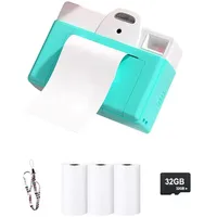 Pesderty Kinderkamera Sofortbildkamera für Kinder, Digitale Thermodruckkamera, Sofortbildkamera, Spielzeug, Geschenke für und Mädchen B