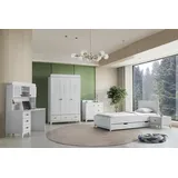 Xlmoebel Schlafzimmer-Set 5-teiliges modernes Möbelset für Schlafzimmer, bestehend aus Bett, (Schlafzimmer-Set), Hergestellt in Europa weiß