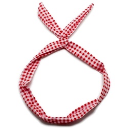 SOHO Flexi Haarband mit Draht Rot / Weiß 