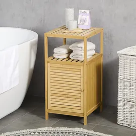 kleankin Badezimmerschrank 36,5 x 67 cm Beige/Braun