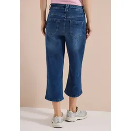 Cecil 3/4 Wide Leg Jeans im Loose Fit - Blau