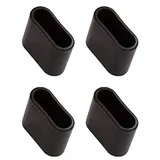 MWH Fußkappe 40x14 mm 4Stück im Set oval für Thermosint beschichtete Stapelsessel Savoy Schwarz