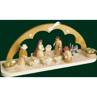Erzgebirgische Volkskunst Richard Glässer GmbH Kerzenhalter Christi Geburt, Weihnachtskrippe, Erzgebirge Richard Glässer Seiffen, 17536