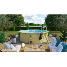Karibu Pool Modell X1 400 x 400 cm inkl. Poolleiter