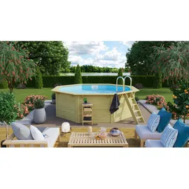 Karibu Pool Modell X1 400 x 400 cm inkl. Poolleiter