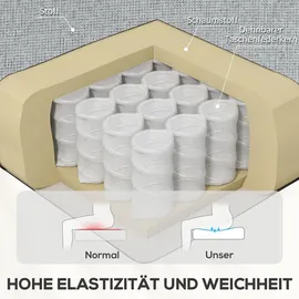 Homcom Relaxsessel, Fernsehsessel mit Liegefunktion, Gepolstert TV-Sessel mit Leinenoptik, Liegesessel mit Taschenfederkern, Ruhesessel bis 150 kg belastbar für Wohnzimmer, Sessel, Relaxsessel