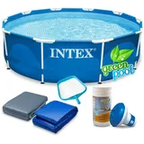 INTEX 6 in 1 Set Green Pool Frame Pool Gartenpool Schwimmbecken 366 x 76 cm