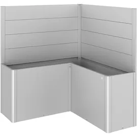 Biohort Belvedere Sichtschutz L-Form 152 x 91 cm silber