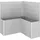 Biohort Belvedere Sichtschutz L-Form 152 x 91 cm silber