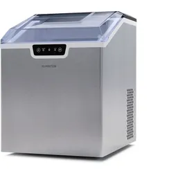 Klarstein Eiswürfelmaschine für Zuhause Camping Gastro, Schnelle Mini-Eiswürfelmaschine Klein, Profi Eismaschine für Große & Kleine Eiswürfel,