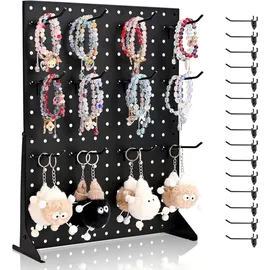 Vevor Stecktafel Displayständer, 440x330x114 mm, Präsentationsständer mit 15 Haken, Tafelplatte aus kaltgewalztem Stahl für Lebensmittelgeschäfte, Einzelhandelsgeschäfte & Juweliergeschäfte