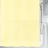 Spirella Duschvorhang Bio Anti-Bakteriell, waschbar, wasserdicht PEVA 180x200cm Gelb, Citronier