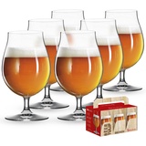 Spiegelau 6-teiliges Biertulpen-Set, Biergläser, Kristallglas, 440 ml, Beer Classics, 4991884