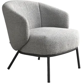 Schöner Wohnen Loungesessel SELVIK Bouclé 73 x 73 x 80 cm Grau