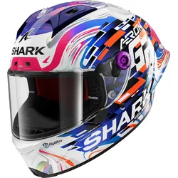 Shark Aeron GP Replica Zarco GP de France Helm, weiss-lila, Größe XL für Männer