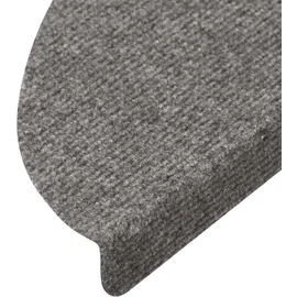 vidaXL Stufenmatten Selbstklebend 10 Stk. Grau 56x17x3 cm