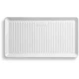 WEBER Porzellan-Servierplatte, 40x22 cm, weiß, langlebig, hält die Temperatur lange