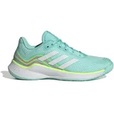 Adidas Damen Handballschuhe Novaflight, FLAAQU/FTWWHT/LUCLEM, 39 1⁄3