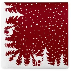 Sovie Horeca Serviette Marvin in Bordeaux aus Linclass® Airlaid, 40 x 40 cm, 50 Stück