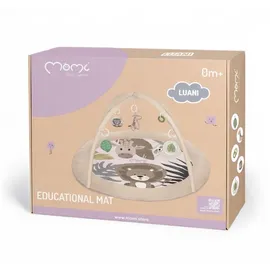 MOMI LUANI Spielmatte (180 cm innen, mit 10 cm Umrandung, 6 Spielzeuge
