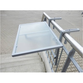 MERXX Balkonhängetisch 60 x 40 cm silber klappbar