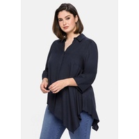 Sheego Damen Große Größen Bluse mit asymmetrischem Saum in