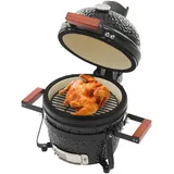 Kamado Grill, 50x47cm Keramikgrill BBQ Holzkohle, Keramik Grill Smoker für Picknick&Patio, Keramik Grill für Kleine Grillabende, Picknicks, Grillfeste, Camping