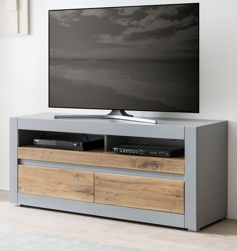Furn.Design Lowboard Tamaris (TV Unterschrank in grau mit Eiche, 150 x 63 cm), mit Soft-Close-Funktion grau
