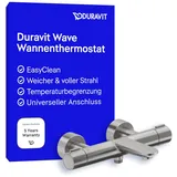 Duravit Wave Wannenarmatur Edelstahl gebürstet