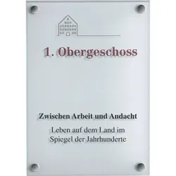 Schild I Raumschild Galerie, ESG-Glas, 420x297 mm, Lieferung inkl.Befestigungsmaterial