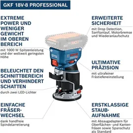 Bosch GKF 18V-8 Akku-Kantenfräse