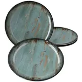 Bonna Frühstücksteller 4er Set Dessertteller Bonna Madera Mint Gourmet 21cm - MDRMTGRM21DZ