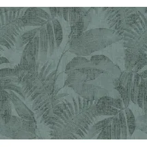 A.S. Création Livingwalls New Walls Tapete Cosy & Relax mit Palmenblättern 10,05 m x 0,53 m grün Made in Germany 373963 37396-3