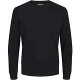 JACK & JONES Rundhals Pullover Schwarz L