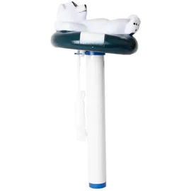 Evolution Thermometer Eisbär auf Schwimmring Blau