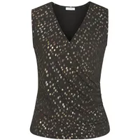 LASCANA Tanktop Damen schwarz-gold-bedruckt Gr.36/38