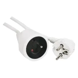 Generique Verlängerungskabel - 3 m - WEIß - 3G1.5 - STECKER-TYP E (FRANZÖSISCHES SYSTEM)