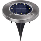 Maclean Brackets Wegeleuchte Metall 0,7 W 12 LED SMD 70 lm inkl. Erdspieß schwarz
