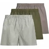 JACK & JONES JACMILANO WOVEN BOXERS 3er Pack Grün/Weiß/Braun XL