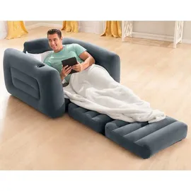 Intex Aufblasbarer Sessel Ausziehbar 117x224x66 cm Dunkelgrau Intex
