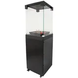 4iQ Gasheizgerät Terrassenheizer Gartenkamin LAVA ROCKS 8kW Schwarz