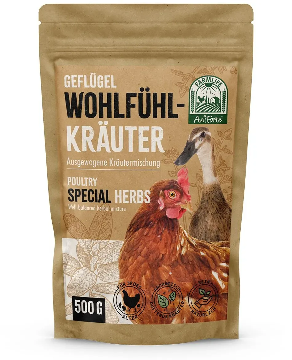 AniForte FarmLife Geflügel Wohlfühlkräuter Futter 500 g