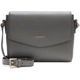 lazarotti Umhängetasche Bologna Leather Flat Crossbody Bag Grey
