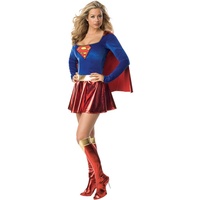 NET TOYS Superwoman Kostüm M 38/40 Superhelden Karnevalkostüm Damenkostüm Outfit Verkleidung Damen Frauen Fasching