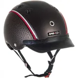 Casco Kinder Reithelm CHOICE braun metallic S (52-56cm) + MyStyle Wechselstreifen signalrot