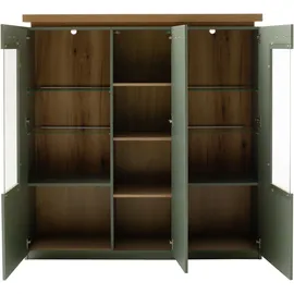 MCA Furniture Highboard MONIZ - grün ¦ Maße (cm): B: 138 H: 144 T: 38.0